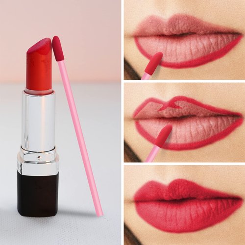 Pink Lip Wands Applicators Disposable - Vaincre 500PCS Lip Brush, Lipstick Make Up Brush Lip Gloss Applicator Wands, Makeup Applicator Beauty Tool Kits