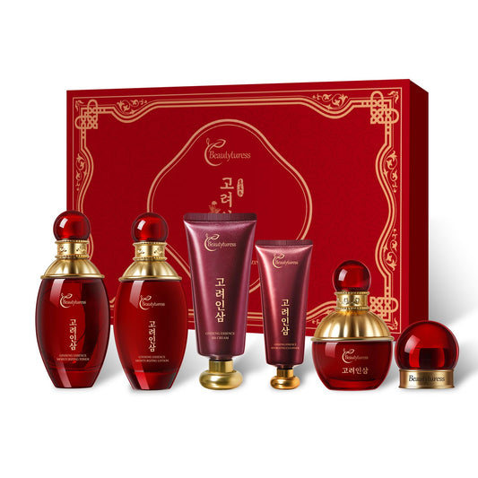 Ginseng Facial Kit for Women - Deep Moisturizing & Nourishing Anti Aging Skin Care Set - Ideal for All Skin Types, Perfect Gift for Holidays & Birthdays & Christmas - Hypoallergenic Face Care