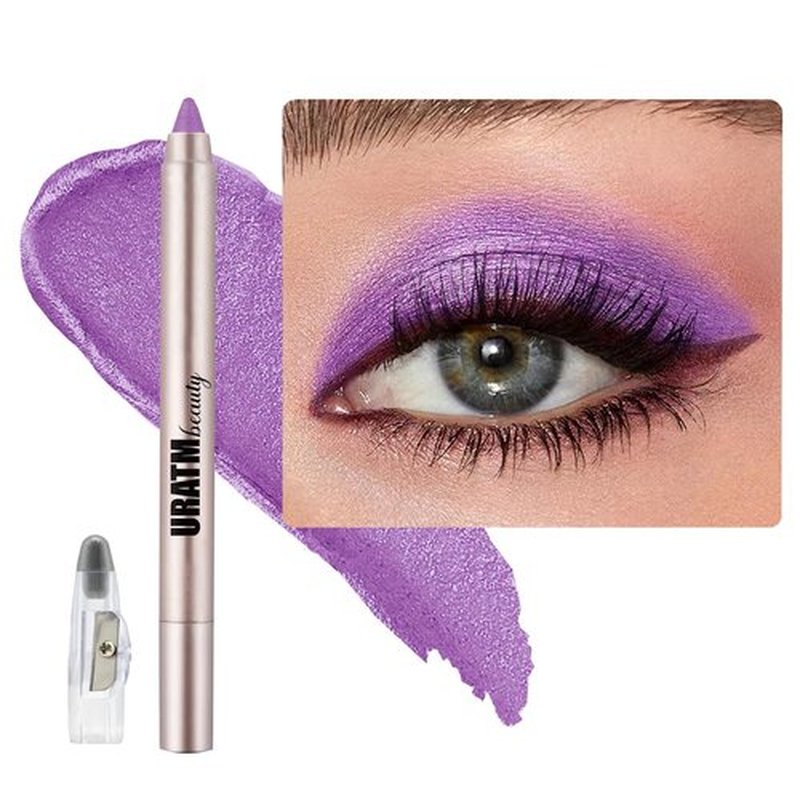 Daeuwiutr Purple Violet Eyeshadow Stick Highlighter Eye Liner,Eye Brightener Stick, Shimmer Glitter Creamy Eye Shadow Sticks, Waterproof Eyeshadow Pencil Long Lasting Eye Shadow Makeup #A06 violet