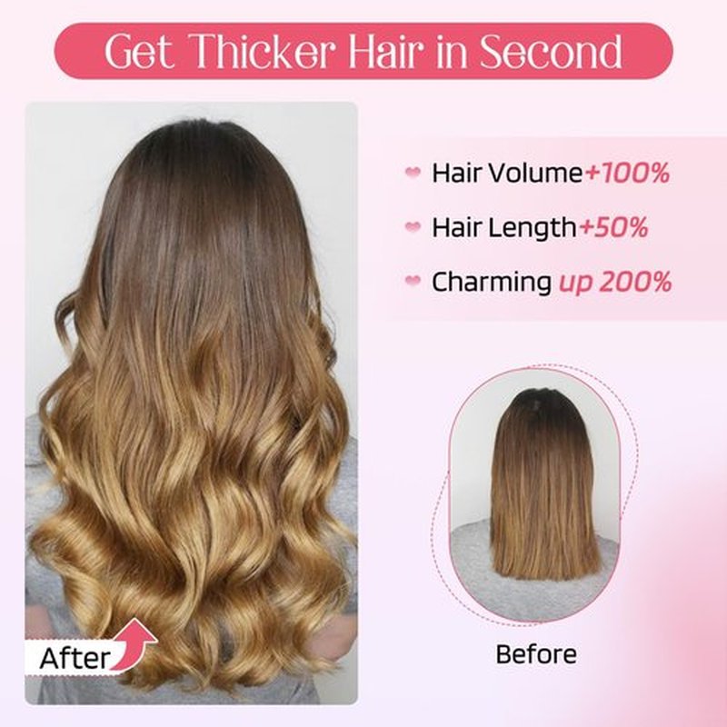 HOOJIH Hair Extensions, Clip in Hair Extensions 4PCS Hair Extension 14" Short Curly Clip on Hair Extensions Invisible Lace Weft Natural Soft Hairpieces for Women - Grey with White Ends