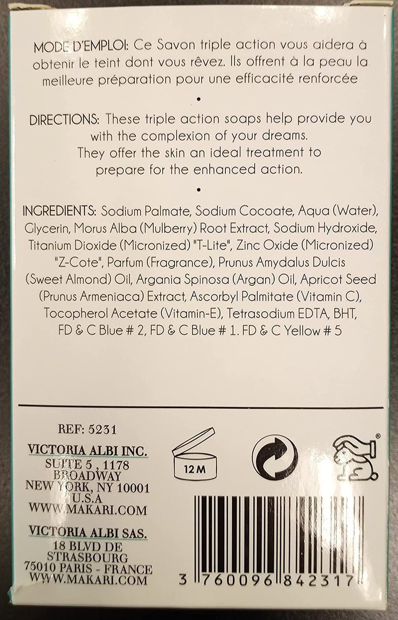 Makari Naturalle Multi-Action Toning Soap - Moisturizing Bar for Sensitive Skin | 7 oz | Cleanses & Brightens