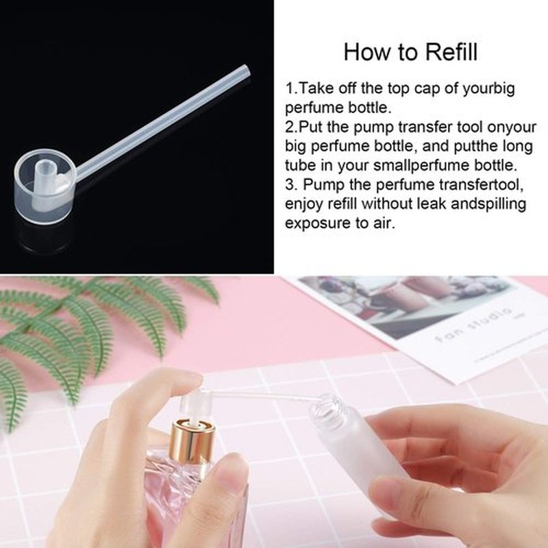 Honoson Perfume Dispenser Pump Perfume Refill Pump Cosmetic Dispenser Pump Transfer Tool for Travel Refillable Perfume Spray Bottle (24 Packs)