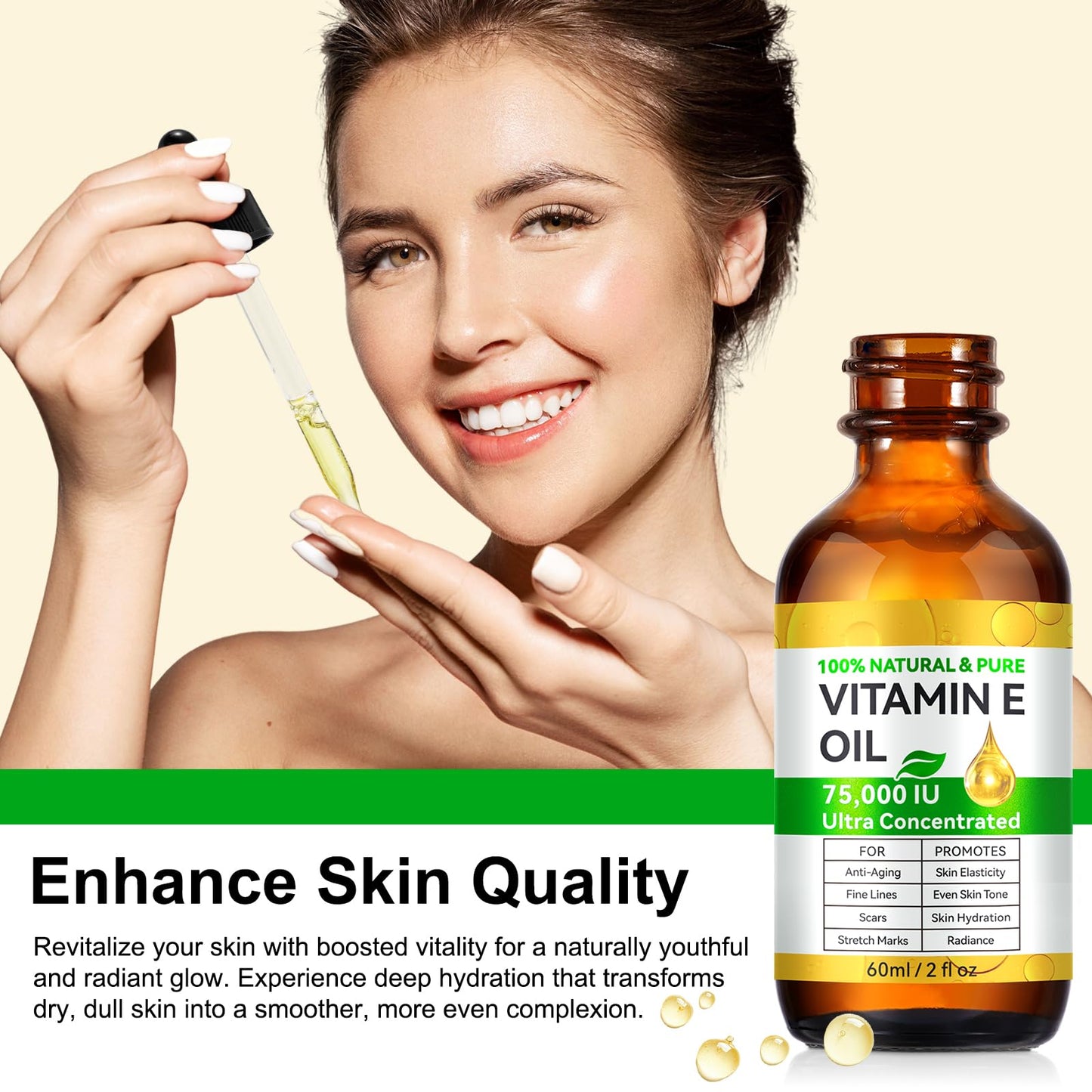 Vitamin E Oil, 100% Pure & Natural Vitamin E Oil for Skin