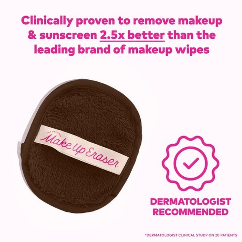 The Original MakeUp Eraser, 7-Day Set, Erase All Makeup With Just Water, Including Waterproof Mascara, Eyeliner, Foundation, Lipstick, Sunscreen, and More! Mocha, 7ct.