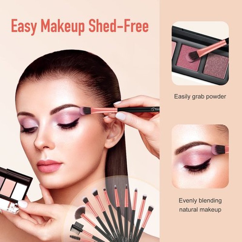 Makeup Brushes Makeup Brush Set - 16 Pcs BESTOPE PRO Premium Synthetic Foundation Concealers Eye Shadows Make Up Brush,Eyeliner Brushes(RoseGold) (Pack of 2)