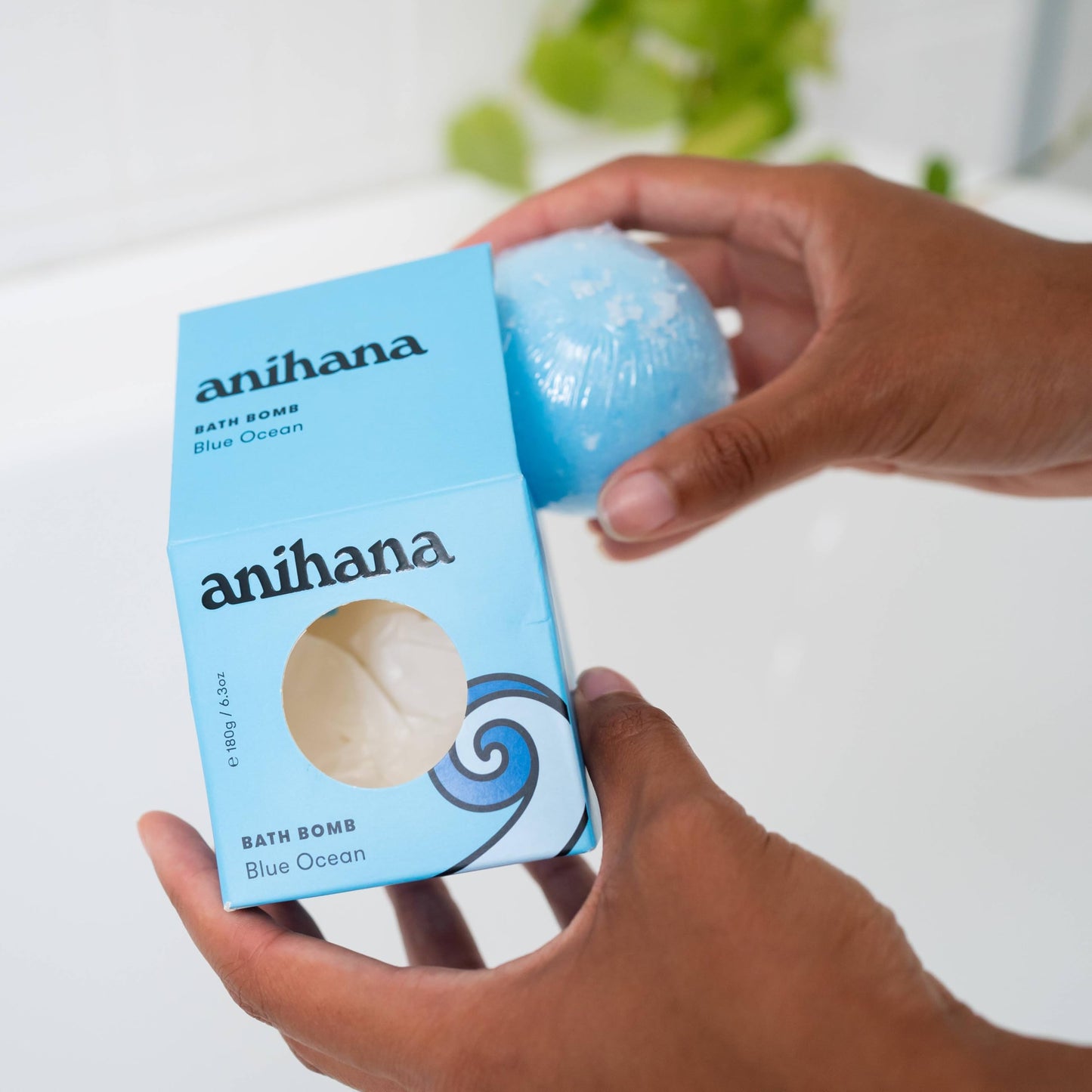 ANIHANA Bath Bombs Variety with Coconut Oil, Paraben Free, Hand-Crafted Luxury Fizzers, Raspberry, Peach, Manuka Honey & Grapefruit Lime Scents, 6.3 oz Each, 4 Pack