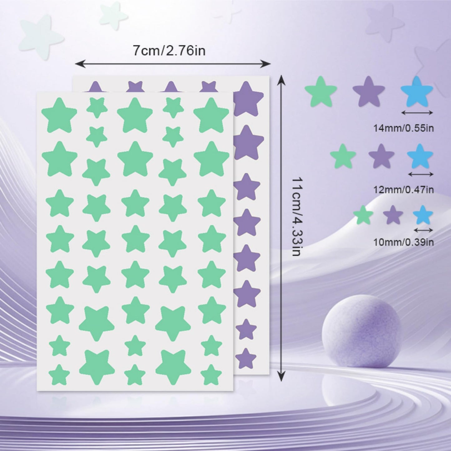 viviyoo 560 Pcs Star Pimple Patches for Face, 7 Colors Hydrocolloid Acne Patches, Cute Zit Patches for Blemishes & Zits, Vegan & Cruelty-Free Star Face Stickers for Girls & Teens (14 Sheets)