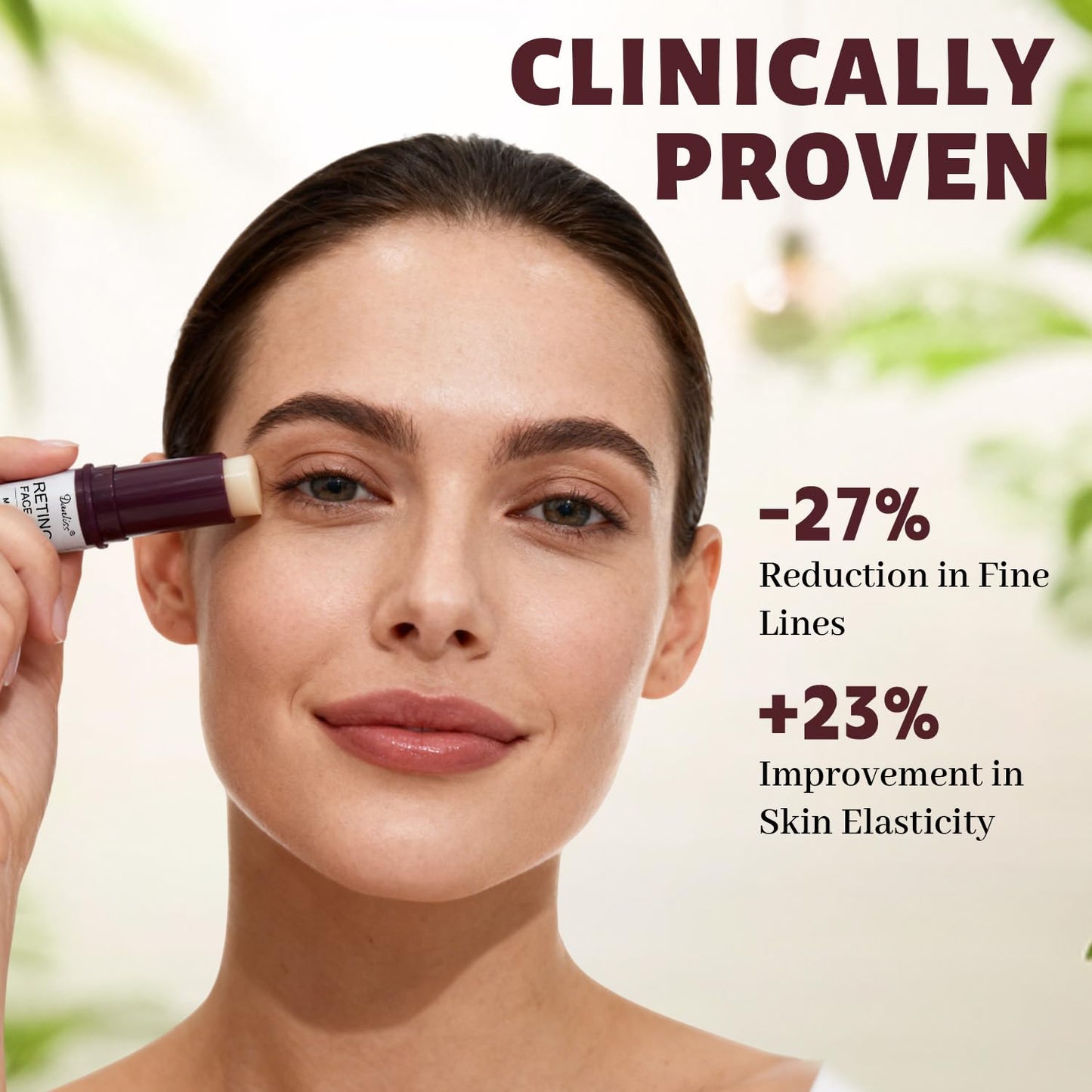 Retinol Firming Face Stick – Tightens and Firms Face, Neck & Jawline | All-Over Moisture & Brightening Stick for Eyes with Niacinamide, Caffeine & Snail Mucin | 0.35 oz