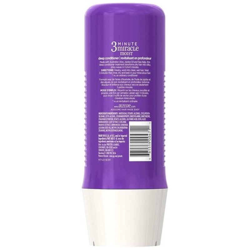 Aussie 3 Minute Miracle Moist Deep Conditioner, 8 oz