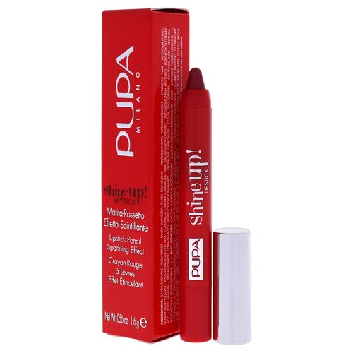 Pupa Milano Shine Up! Lipstick - Provides Definition And Fullness - Two In One Crayon - Achieve Full Metallic Finish - Provides Extreme Shimmer - Long Lasting - 009 Red Queen - 0.056 OZ