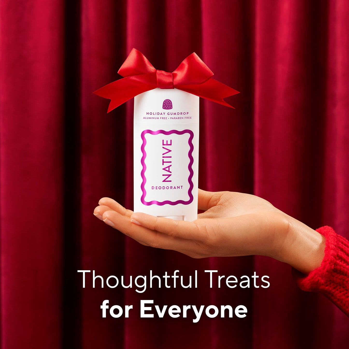 Native Deodorant, Holiday Edition, Holiday Gumdrop Scent, Contains Naturally Derived Ingredients, 72 Hour Odor Control | Deodorant for Women and Men, Aluminum Free with Baking Soda