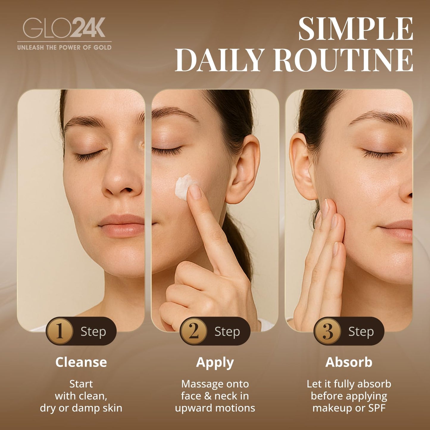 GLO24K Cream with 24k Gold, Retinol, Vitamins, and Hyaluronic Acid. Optimally Hydrate your Skin while you sleep. (Cherry Collagen Cream) (2 Pack)