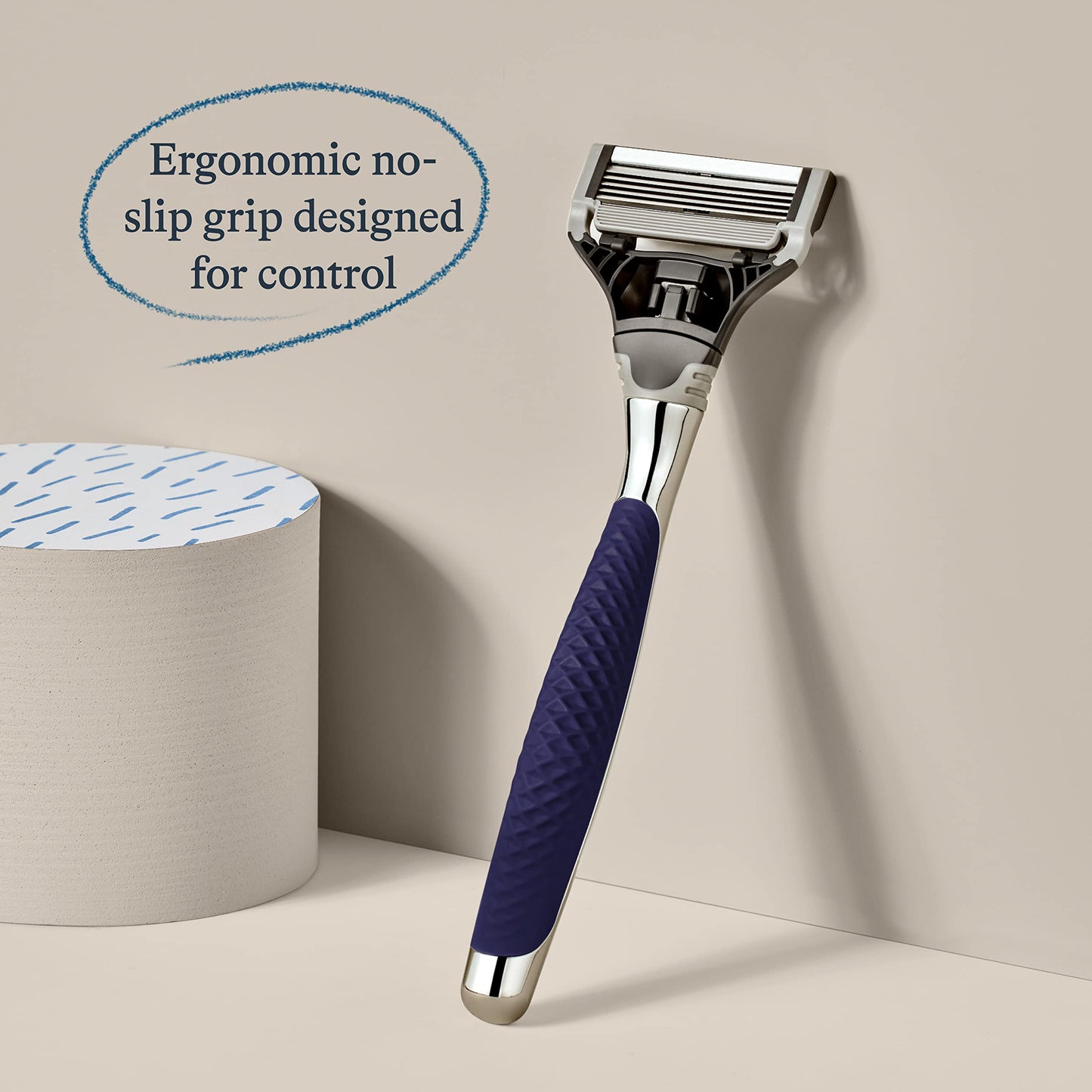 Harry's Original Shaving Kit for Men - Razor Handle and 3 Razor Blade Refill Cartridges - German Engineered - Chrome Edition
