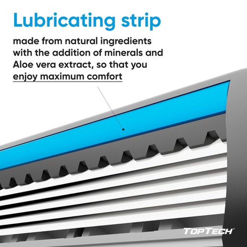 TopTech PRO 5 Razors for Men Double Set - Manual Shaving Razors & Refills, 20 Count Pack (2 Handles + 18 Replaceable Cartridges), 5-Blade Technology - Soft Shave & Sharp Blades - Cost-effective Refill