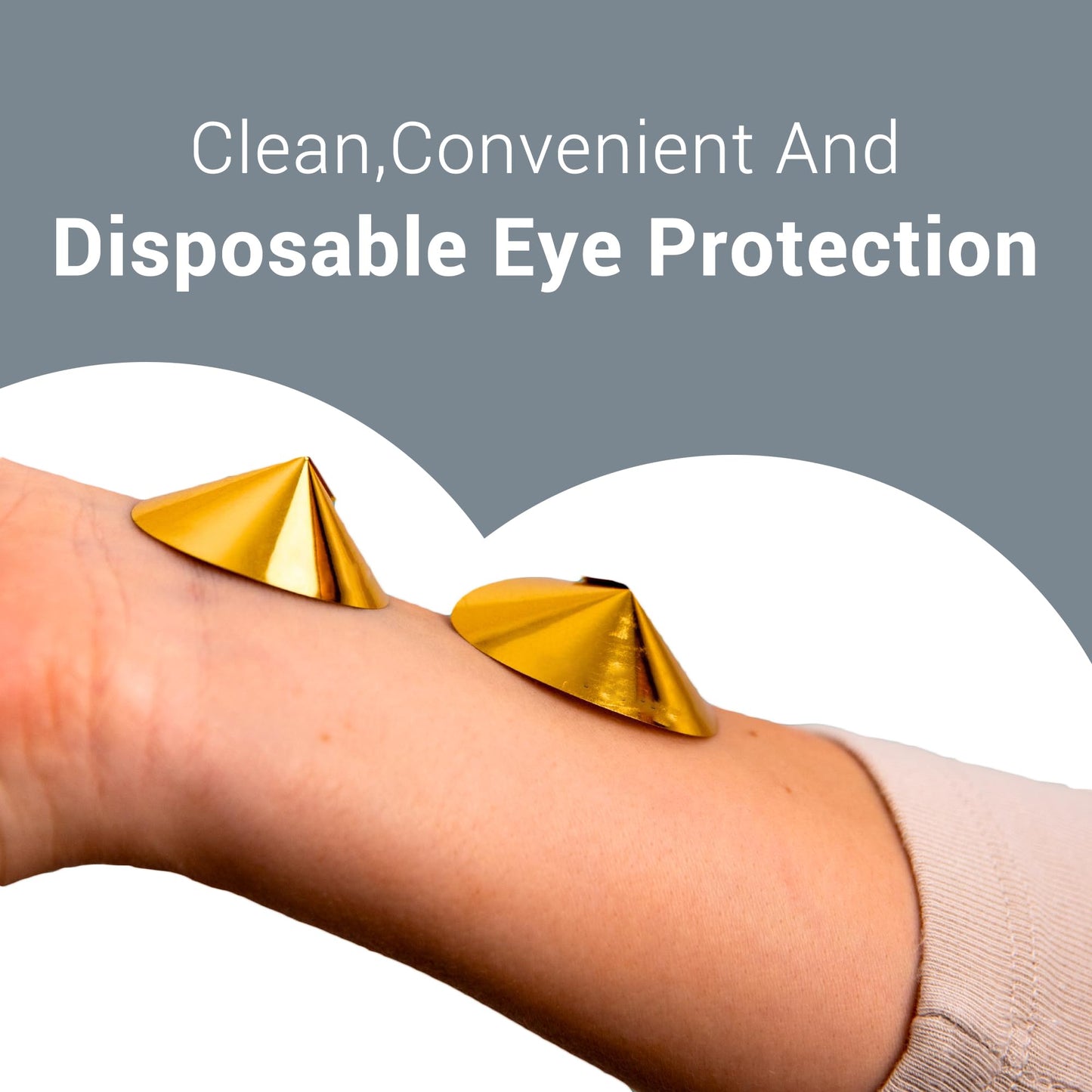 DYALE Disposable Tanning Goggles, Lightweight Hygienic Partial-View Eye Covers, 100 Count (50 Pairs)