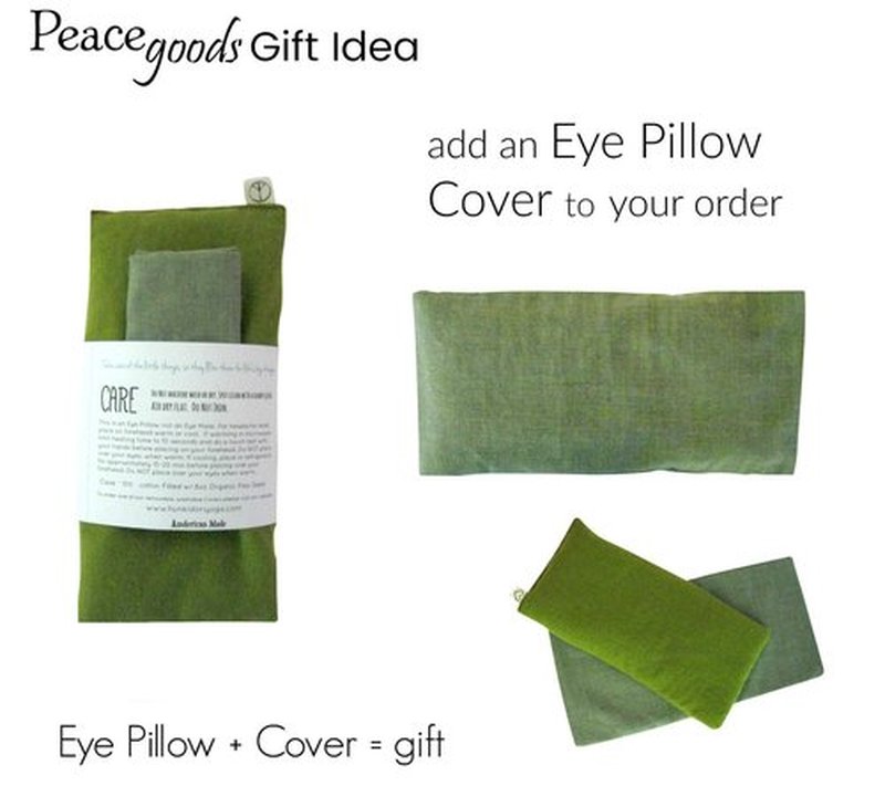 Peacegoods Unscented Eye Pillow - Soft & Soothing Gauze Cotton Filled with Flax Seed Weighted for Yoga Meditation Headache Relief Sleep Massage - Beige tan