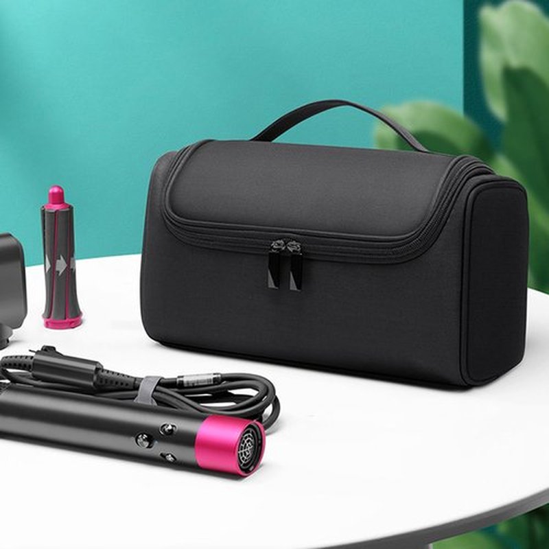 Gearific Travel Case Compatible with Dyson/Shark Flexstyle,PU waterproof Portable Travel Pouch with Hanging Hook, Carrying Case Compatible for Dyson/Shark Airwrap Flexstyle Complete Styler (Black)