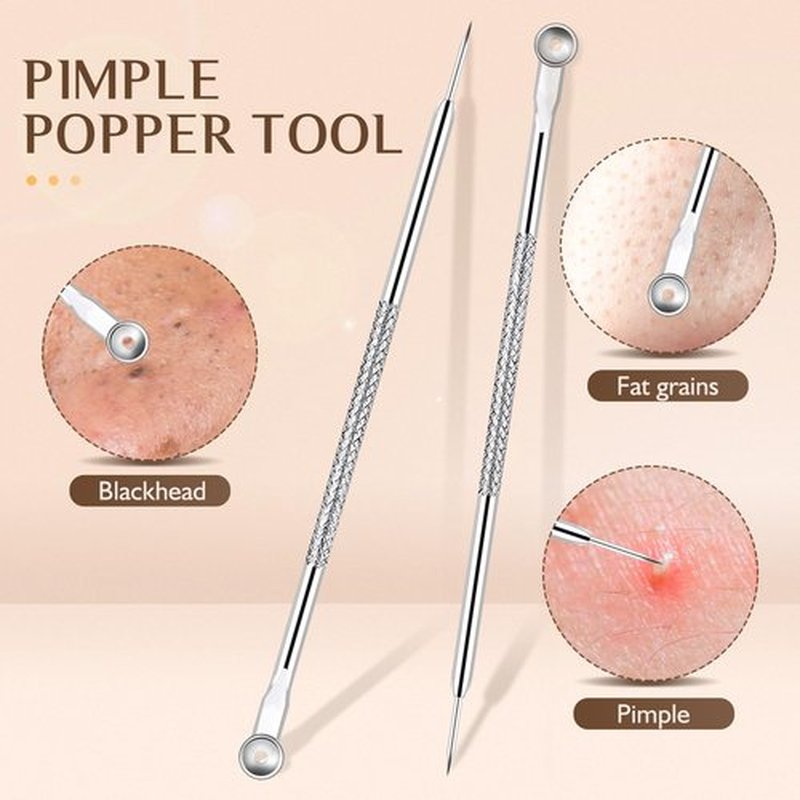 WSYUB Blackhead Tweezers, Pimple Popper Tool Kit, Blackhead Extractor,Ingrown Hair Tweezers, Blemish and Blackhead Removal Tools