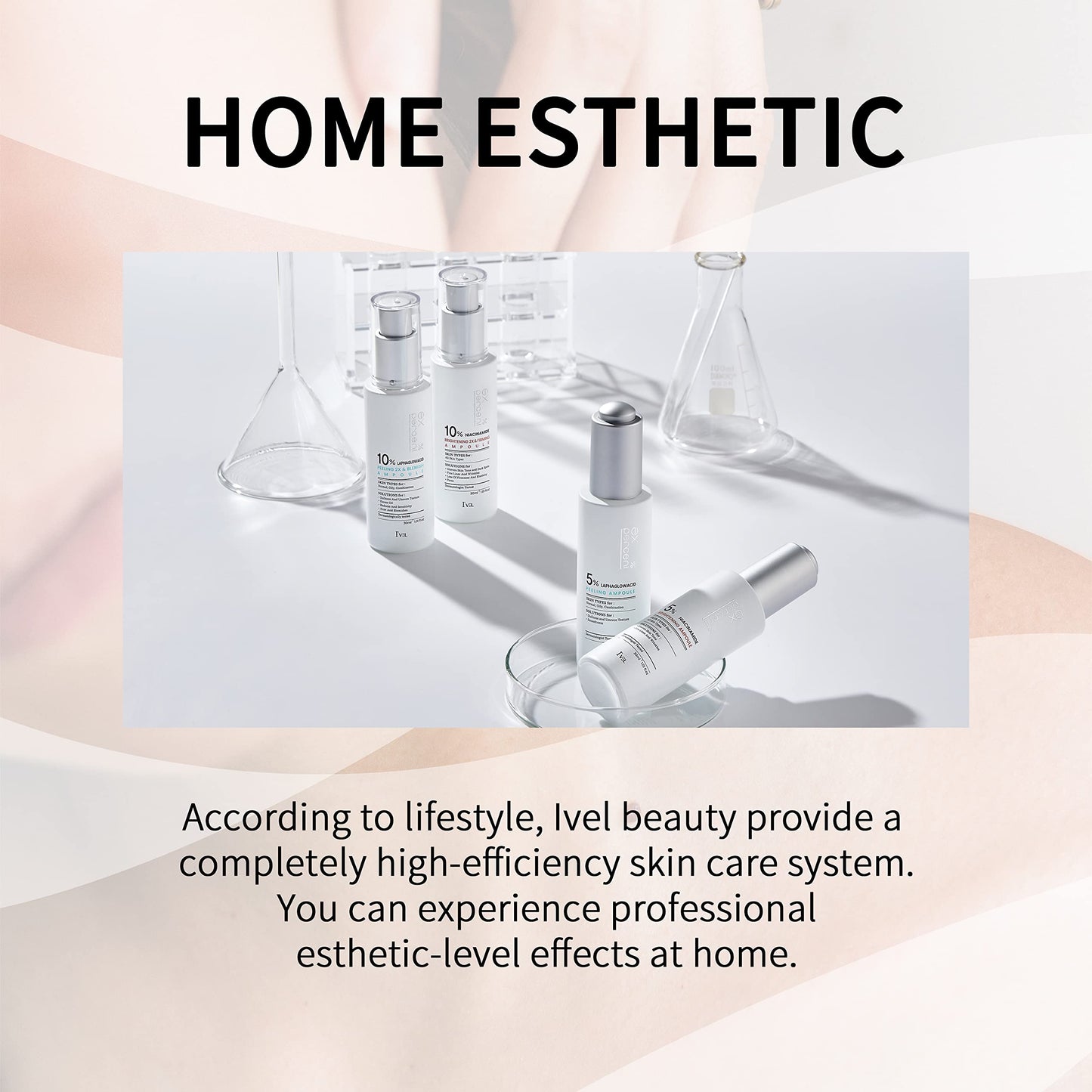 I'VEL EX.PERCENT LAPHAGLOWACID 5% Ampoule For Face, PHA, LHA, Patented ingredients gently remove dead skin cells, improve rough skin texture, panthenol, 30ml