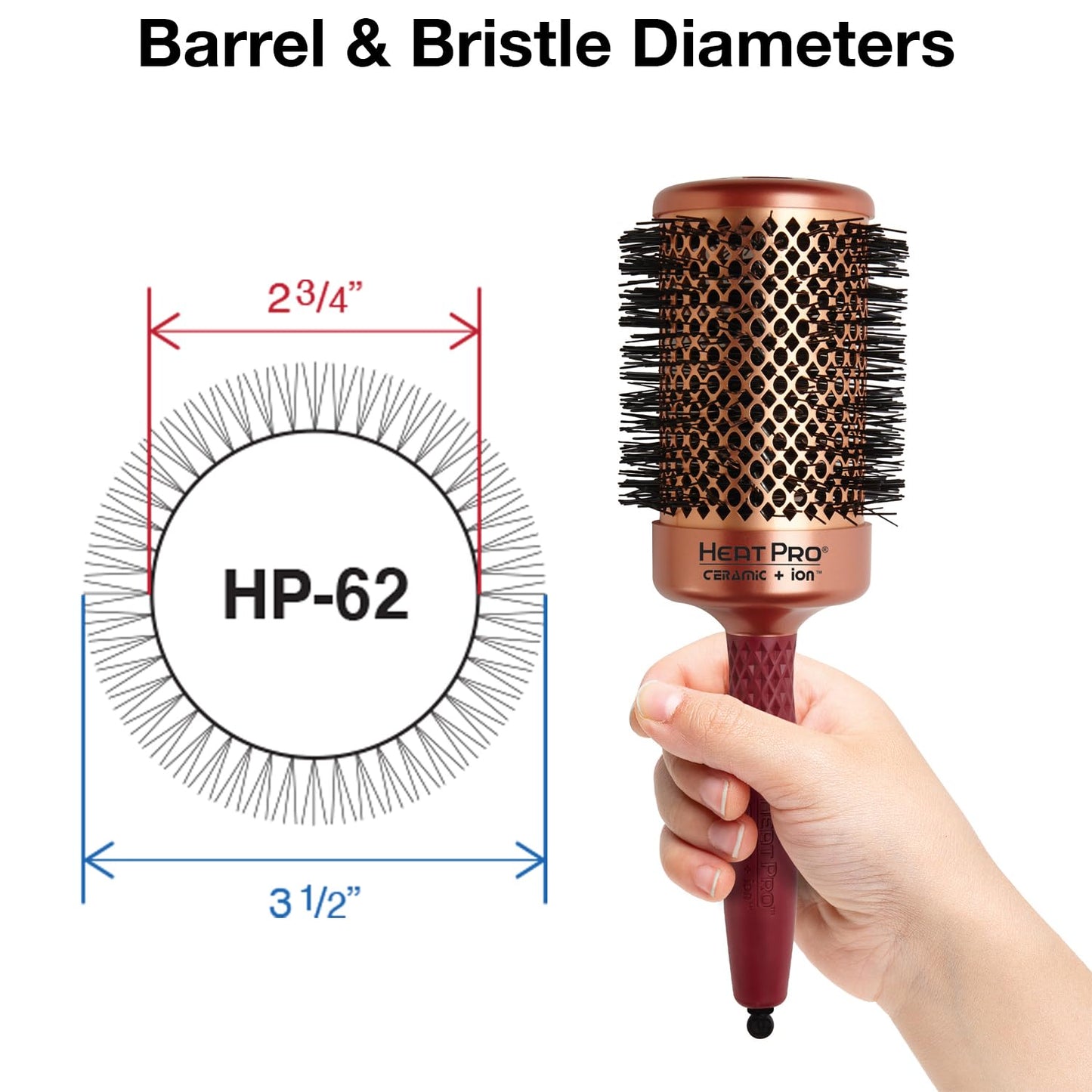 Olivia Garden HeatPro Round Thermal Hair Brush (not electrical)