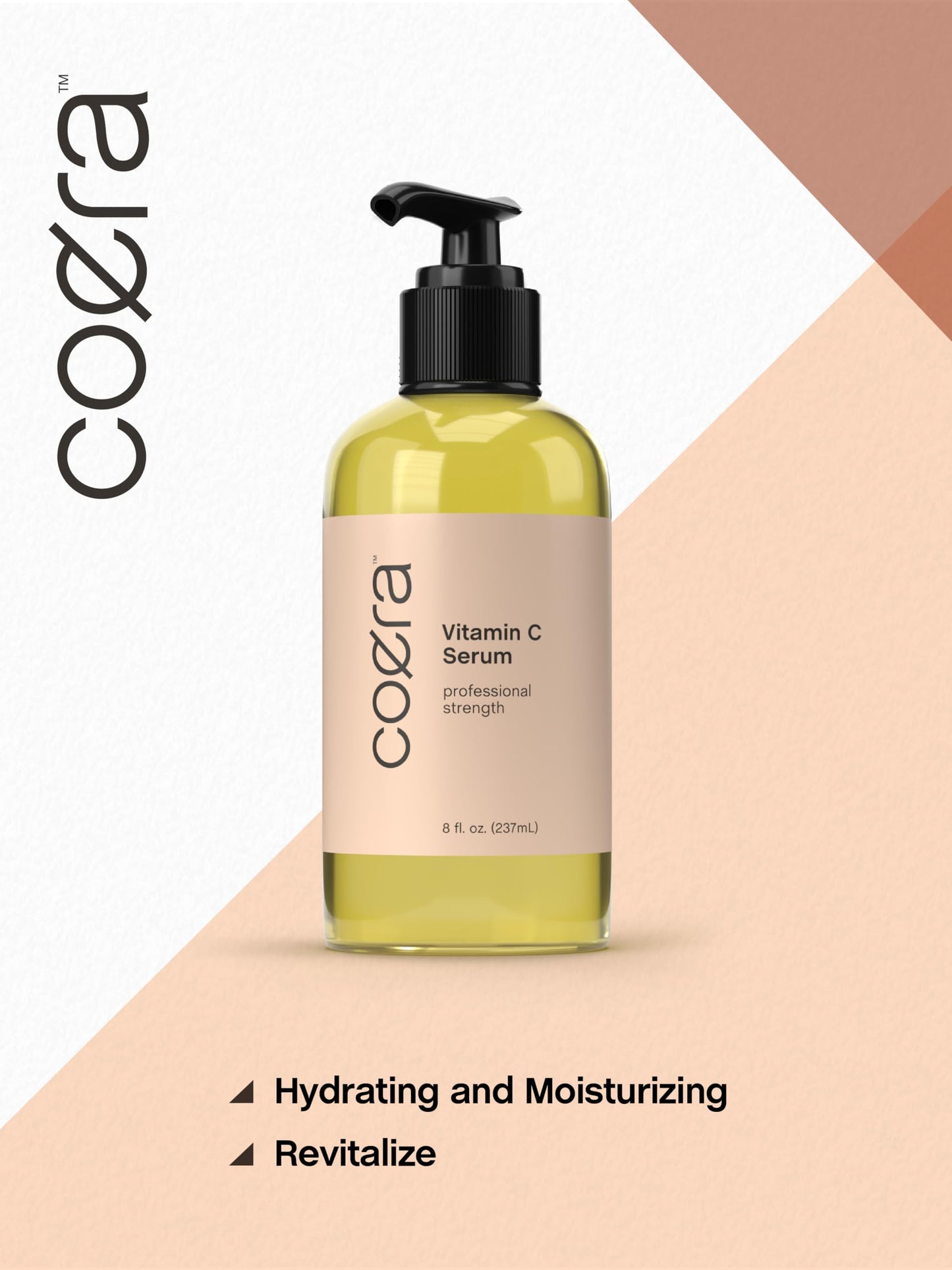 Coera Vitamin C Face Serum | 12% with Ascorbic Acid | 8 fl oz | Hydrating and Moisturizing for Dark Spots | Paraben & SLS Free