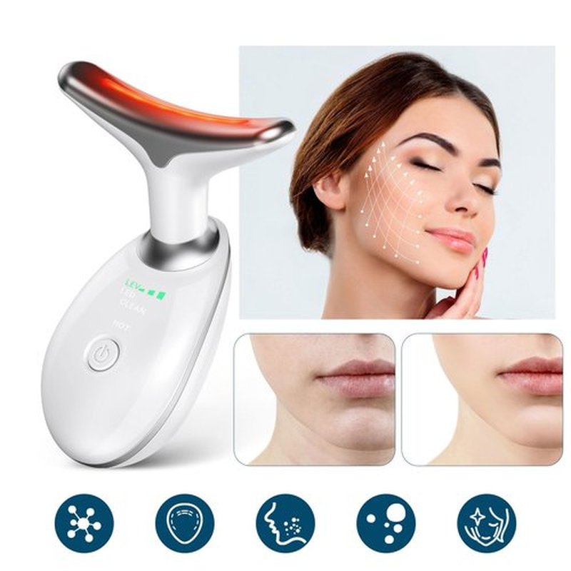 Neck Face Massager, Face Sculpting Tool, 3 Modes and Vibration for Facial Massager for Double - Chin Wrinkle,Daily Home Use