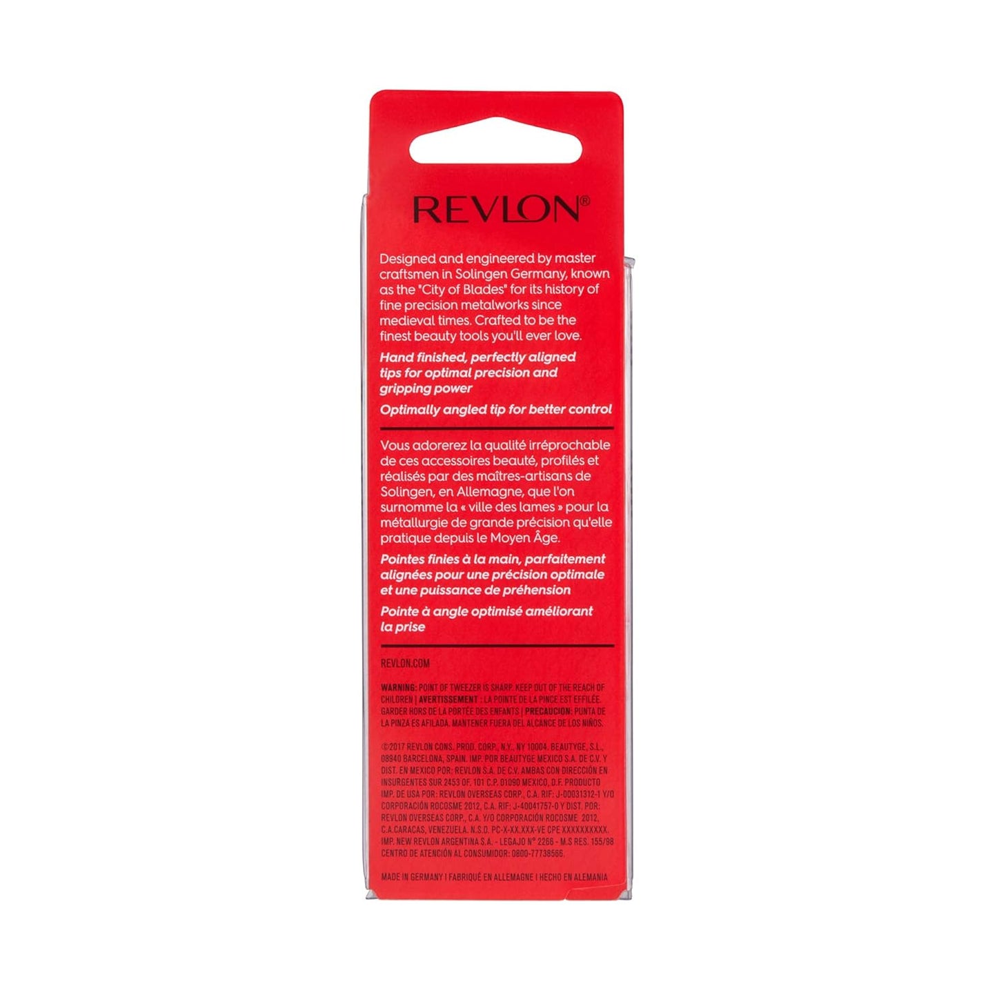 Revlon Salon Pro Slant Tweezer - Corrosion-Resistant Stainless Steel Precision Tool