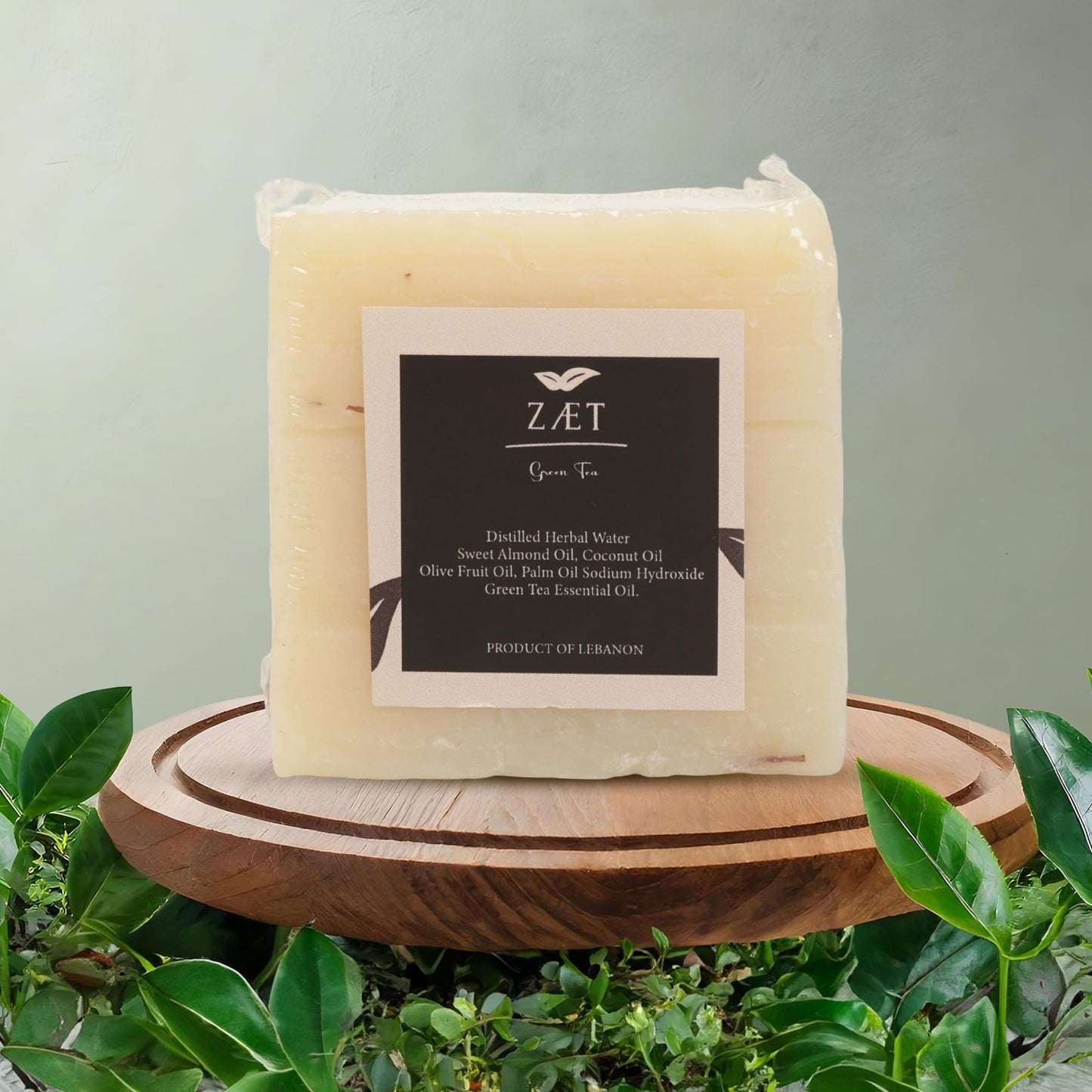 ZÆT Green Tea Soap Bar, 4 Pack Natural Handmade Bar Soap with Olive, Almond & Coconut Oil, Moisturizing Soap Bar for Hands & Body, Gentle Non Toxic Bath Soap for All Skin Types, 140g Each
