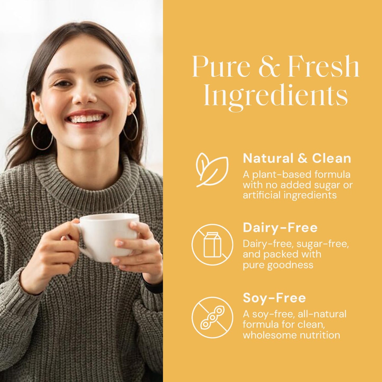 kathy ireland Oat Milk Powder, Plant-Based Golden Milk, Instant Beverage Mix with Mocha Flavor, Adaptogens, Mushrooms, Turmeric & Probiotics, Dairy-Free, 10.4 oz