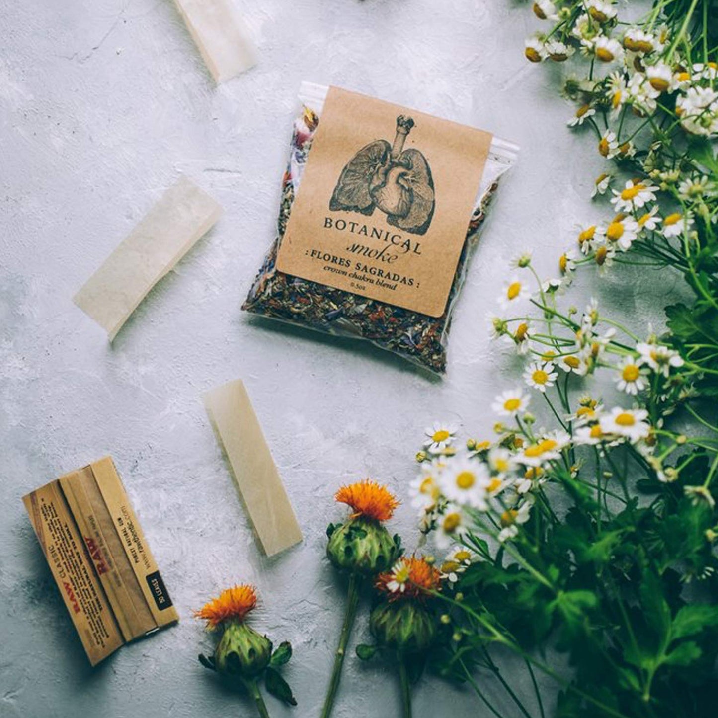 Anima Mundi Apothecary Flores Sagradas - Crown Chakra Blend - Organic Herbal Blend with Mugwort and Rose Petals to Promote Relaxation (0.5oz)