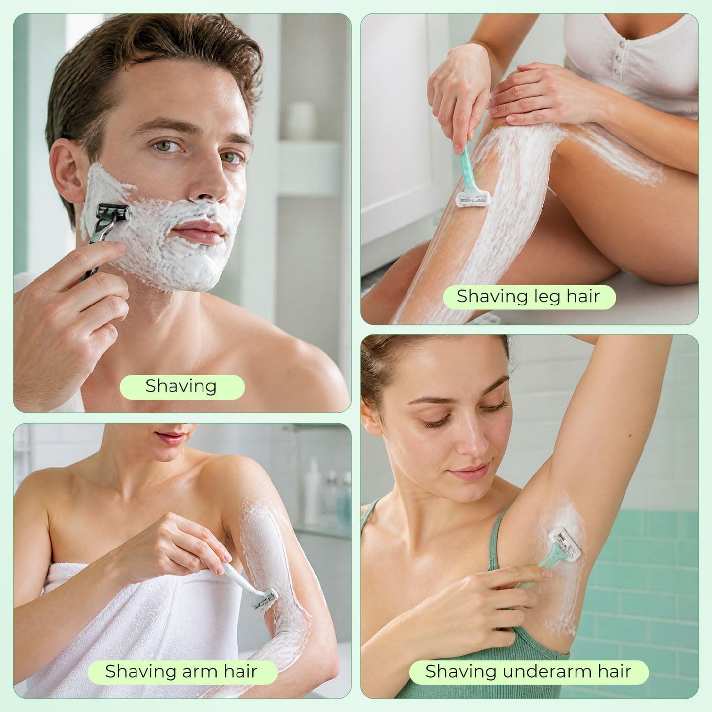 SLequipo Pack of 100 Disposable Shaving Cream Bulk, Individually Wrapped, 10g/0.35 oz, Travel Size Hotel Toiletries Amenities