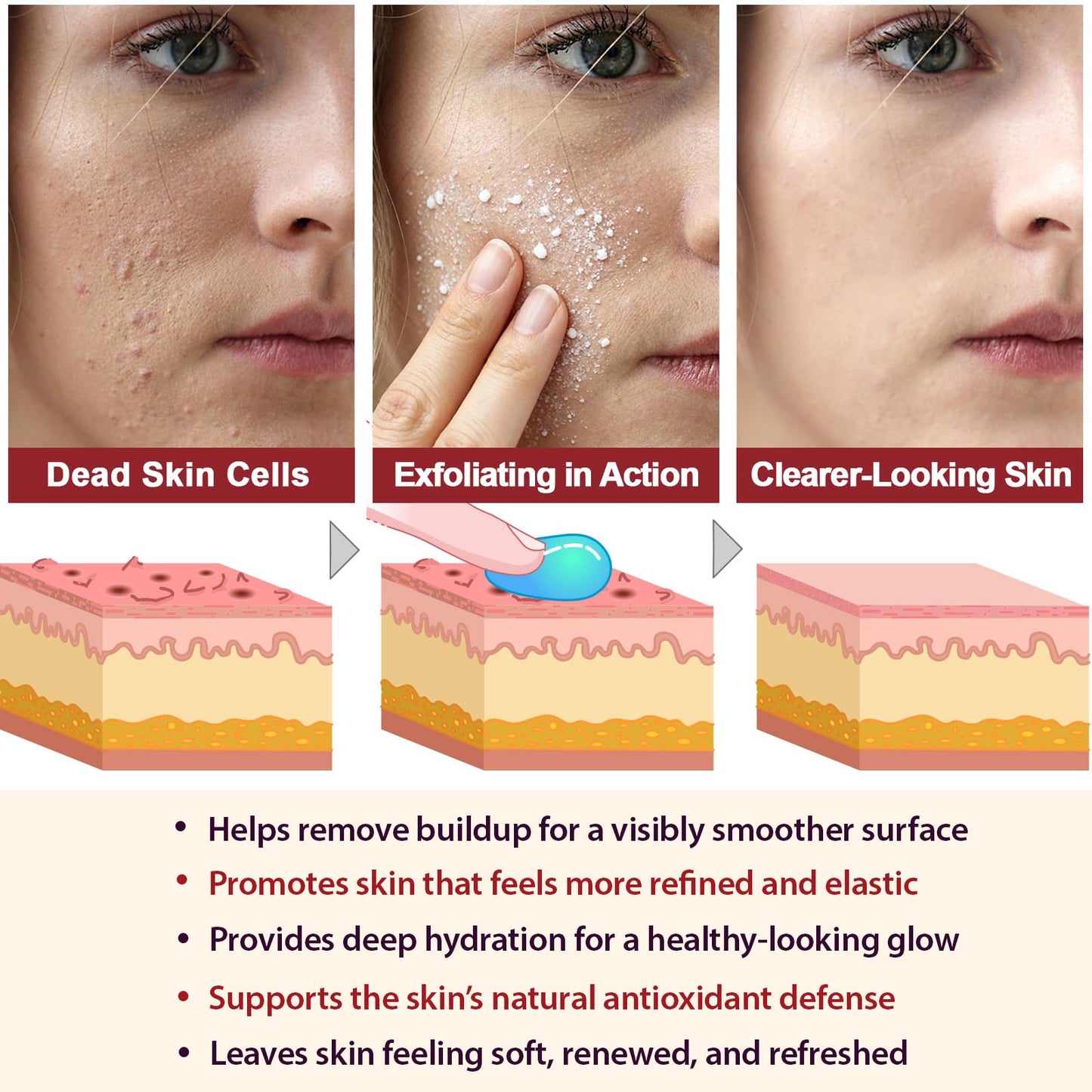 White Rice Exfoliant, White Rice Peeling Glow Ampoule, Peel Shot Glow Exfoliating Face Serum, Korean Skin Care Soft Exfoliating Body Scrub Dead Skin Cells, Blackheads Remover For All Skin Types 100ml