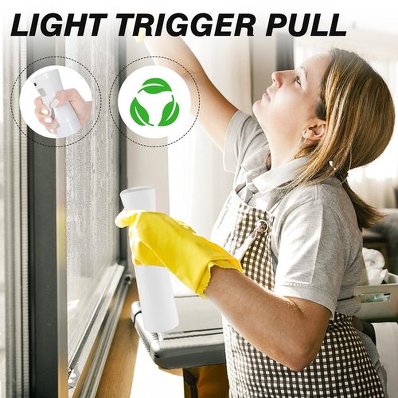 Continuous Spray Bottle for Hair (10.1oz/300ml) 2 Pack Mister Spray Bottles for Cleaning Empty Ultra Fine Water Mist Sprayer for Hairstyling Plant Garden Curly Hair Etc (White)