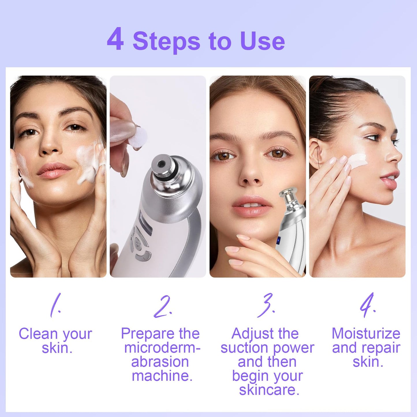 Diamond Professional Microdermabrasion Machine, Portable Dermabrasion Crystal for Facial Skin Care Tool,Face Blackhead Remover Devices Kit,Home Use Microderm Equipment for Women Men