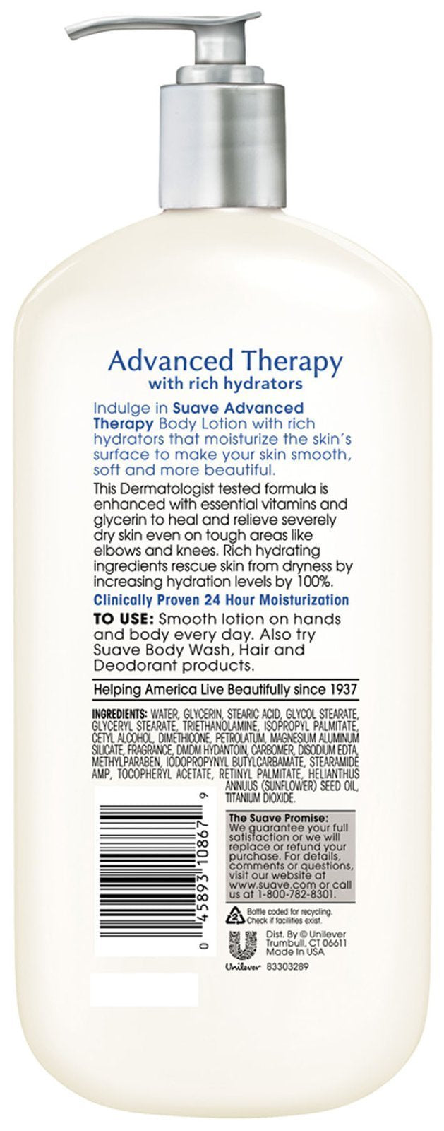 Suave Body Lotion - Advanced Therapy - 32 oz