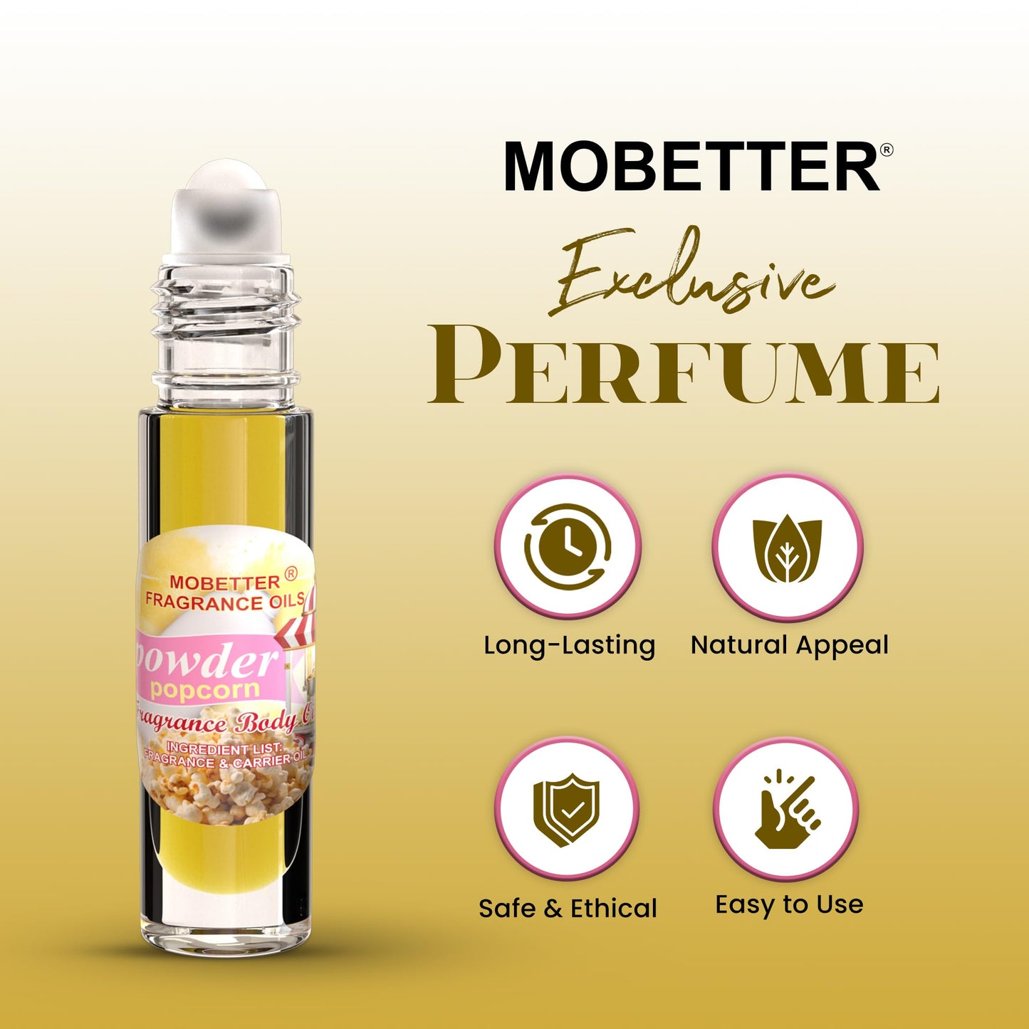 MOBETTER FRAGRANCE OILS Powder Popcorn Fragrance Body Oil for Unisex