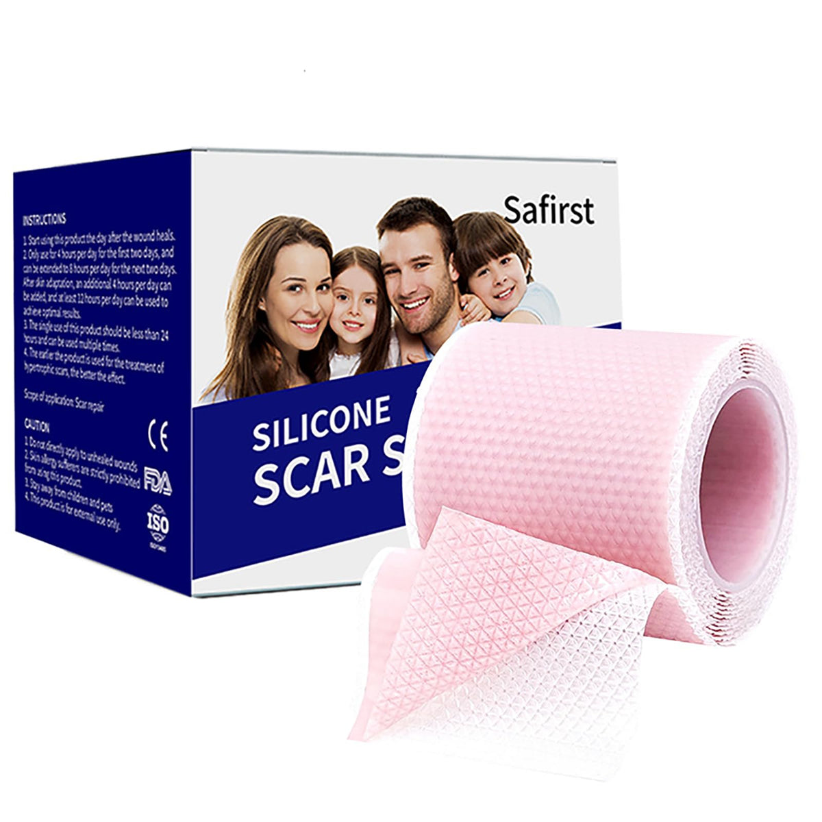 Silicone Scar Sheets 1.6"x39.4" Roll-1M Scars Removal Treatment Medical Grade Silicone Scar Tape for Skin Resuable Strip for Tummy Tuck,Incision,Keloid,C-Section,Burn,Acne Scars(pink)