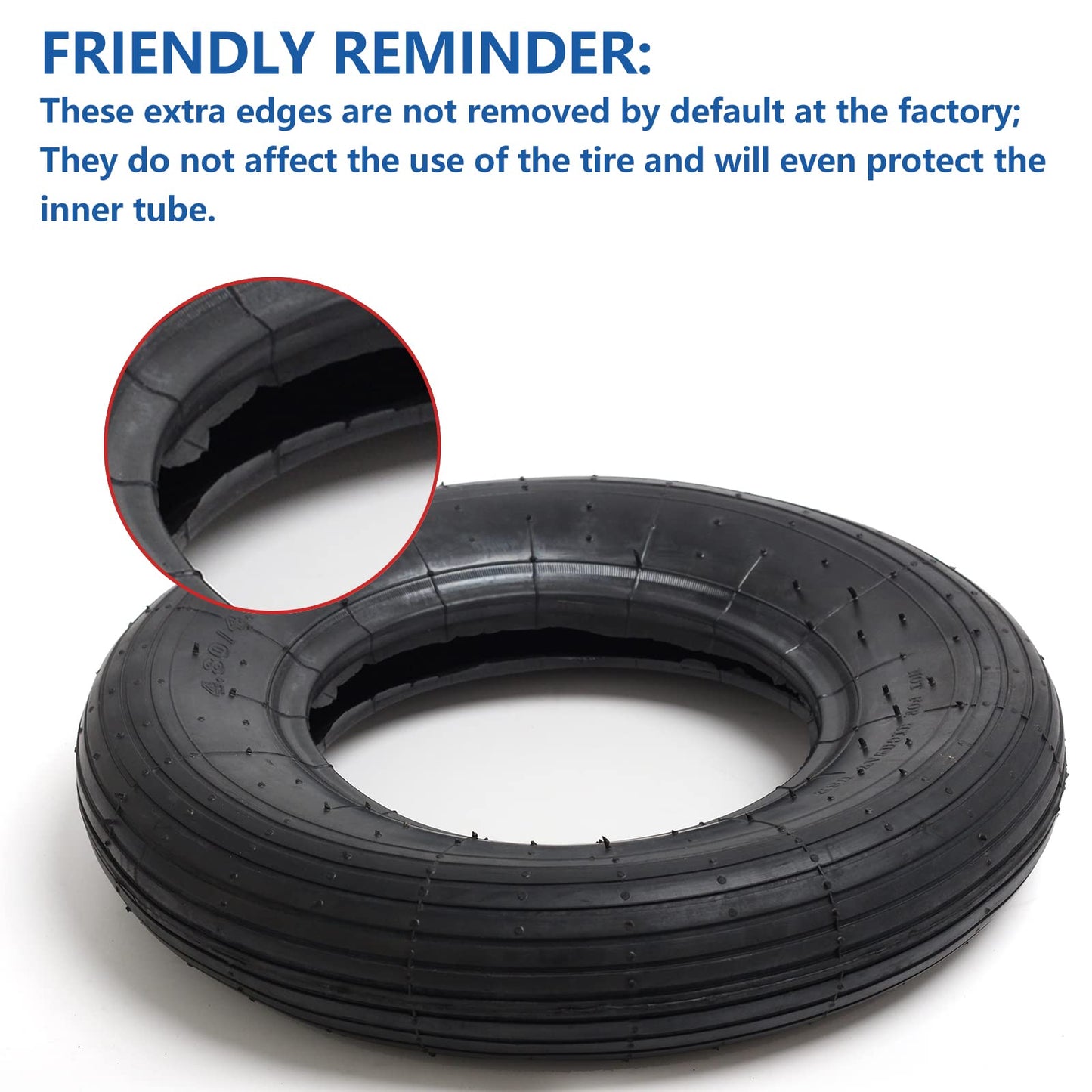 GIGOOL 4.80/4.00-8" Replacement Tire and Inner Tube Set, 2 Pack, 15" Heavy Duty Tire and Wheel, TR-13 Straight Valve Stem, for Wheelbarrow Trolley Dolly Garden Wagon Wheel Replacemen
