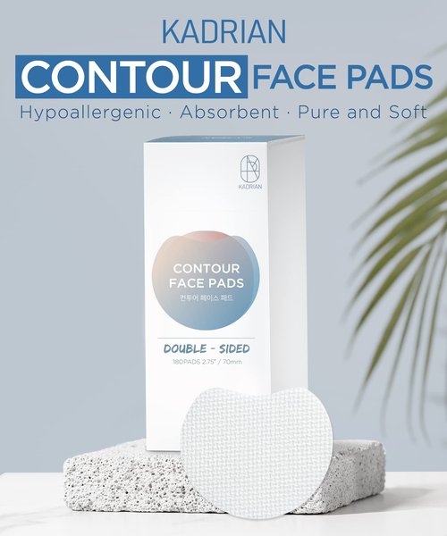 Premium Double-Sided Facial Pads - 180 Pads - Lint free - for Makeup Remover and Toner - Rayon face pads for toner and cleasing - Rayon not cotton balls - Exfoliating cotton rounds for face (180 Pads)