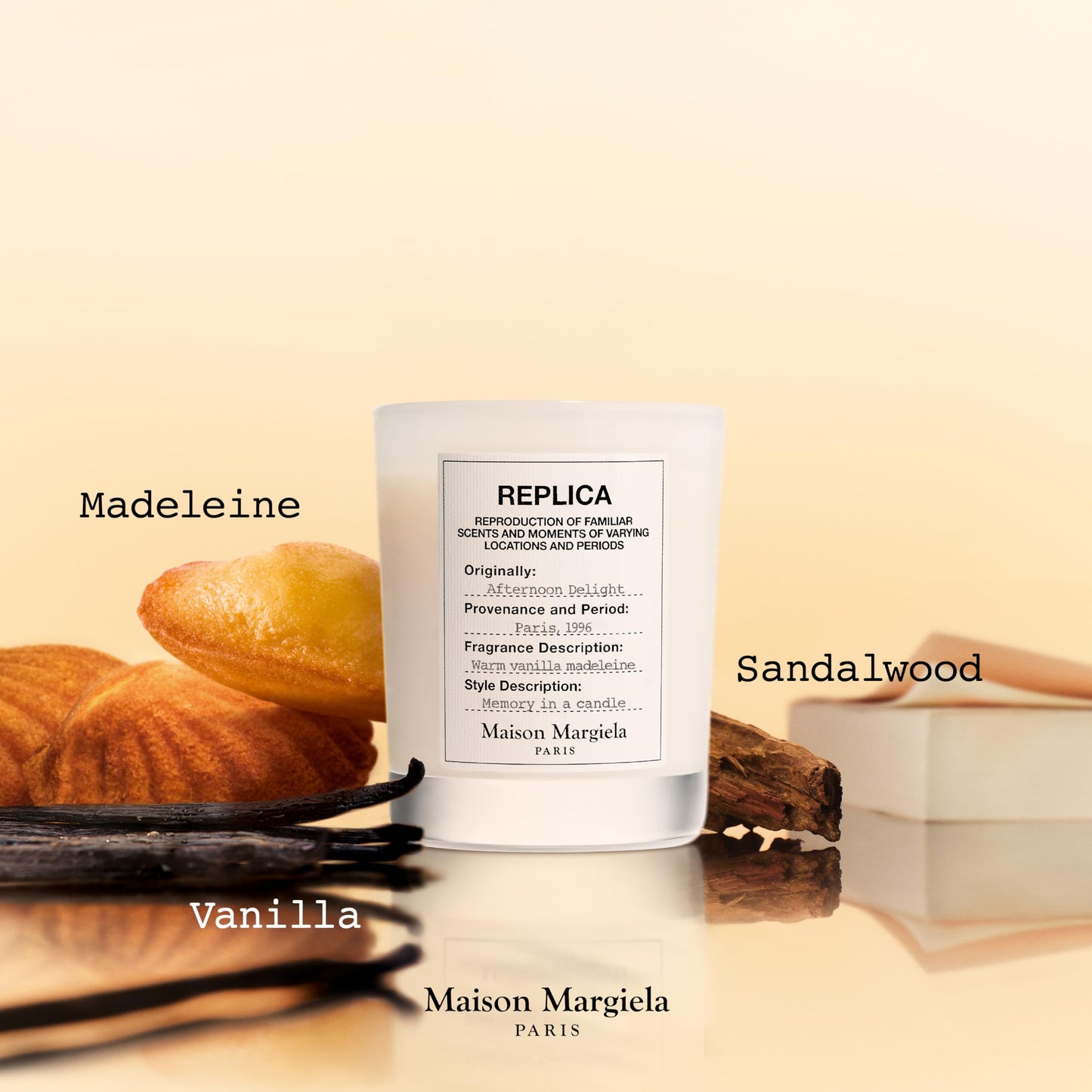 Maison Margiela - Replica - Afternoon Delight Scented Candle - Warm & Cozy Scent - with Vanilla & Sandalwood - 5.8 Oz