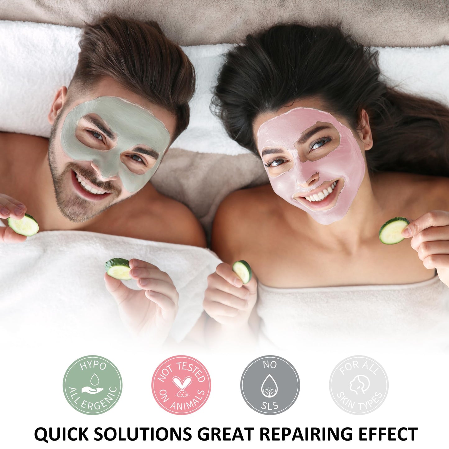 Ashlyn 3-Piece Mud Mask Set, Green Tea Mud Mask, Rose Mask Skincare Series, Dead Sea Foaming Deep Cleansing Mask, Firming Oil Control, Pore-Minimizing Skincare, 8.46 oz