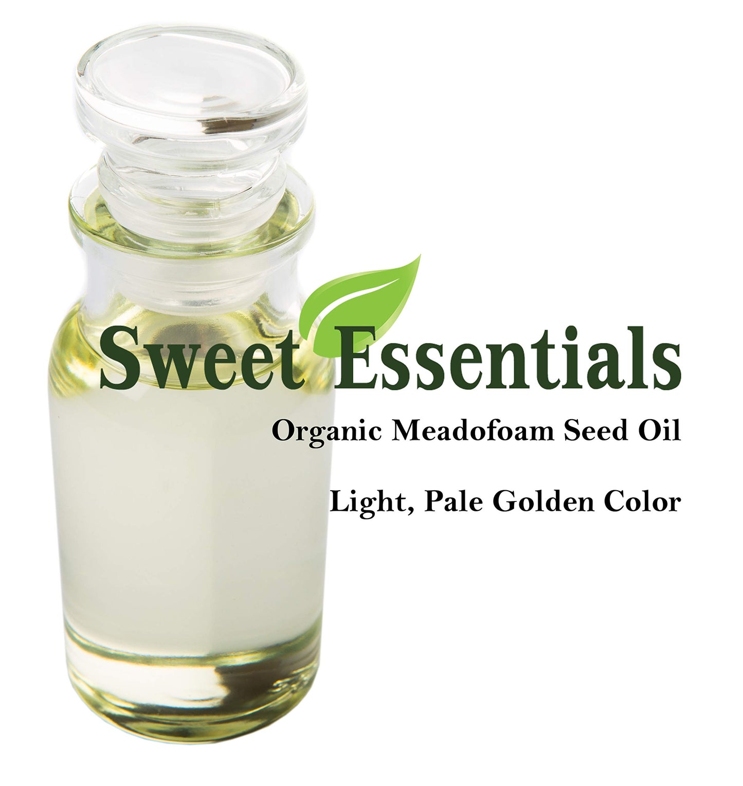 Sweet Essentials Premium Organic Meadowfoam Seed Oil, Imported From Canada, 2oz Glass Bottle, 100% Pure, Cold Pressed - For Hair, Skin and Nails | Perfect Carrier Oil | Also Excellent For Mature Skin