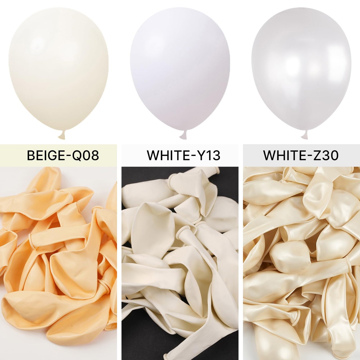 PartyWoo Balloons, 50 pcs 5 Inch Matte White Balloons, for Balloon Garland or Balloon Arch as Party Decorations, Wedding Decorations, Neutral Baby Shower Decorations, White-Y13