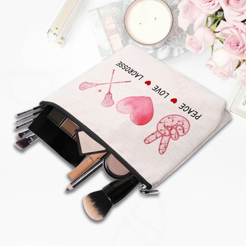 CEASQVAA Lacrosse Gifts Funny Gifts for Women, Lacrosse Makeup Bag Gifts for Lacrosse Moms Team Member Players, Birthday Gifts for Lacrosse Lover Women Her