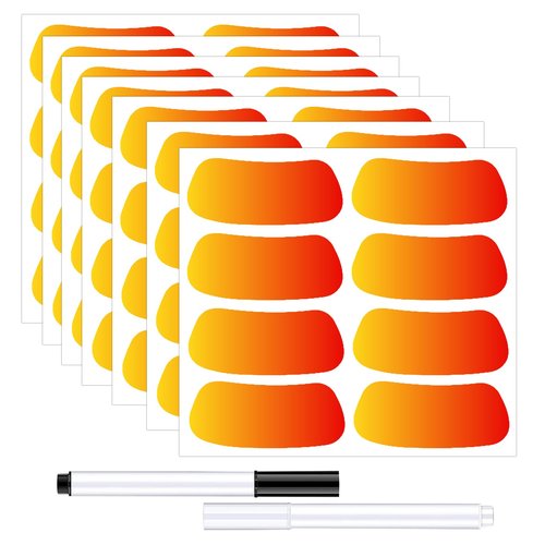 Sports Under Eye Black Strips Stickers 120 pcs Gradient Color Change Eye Strips Baseball Football Softball Lacrosse Fans Eye Black Stickers for Themed Party Game Day Supplies (Orange)