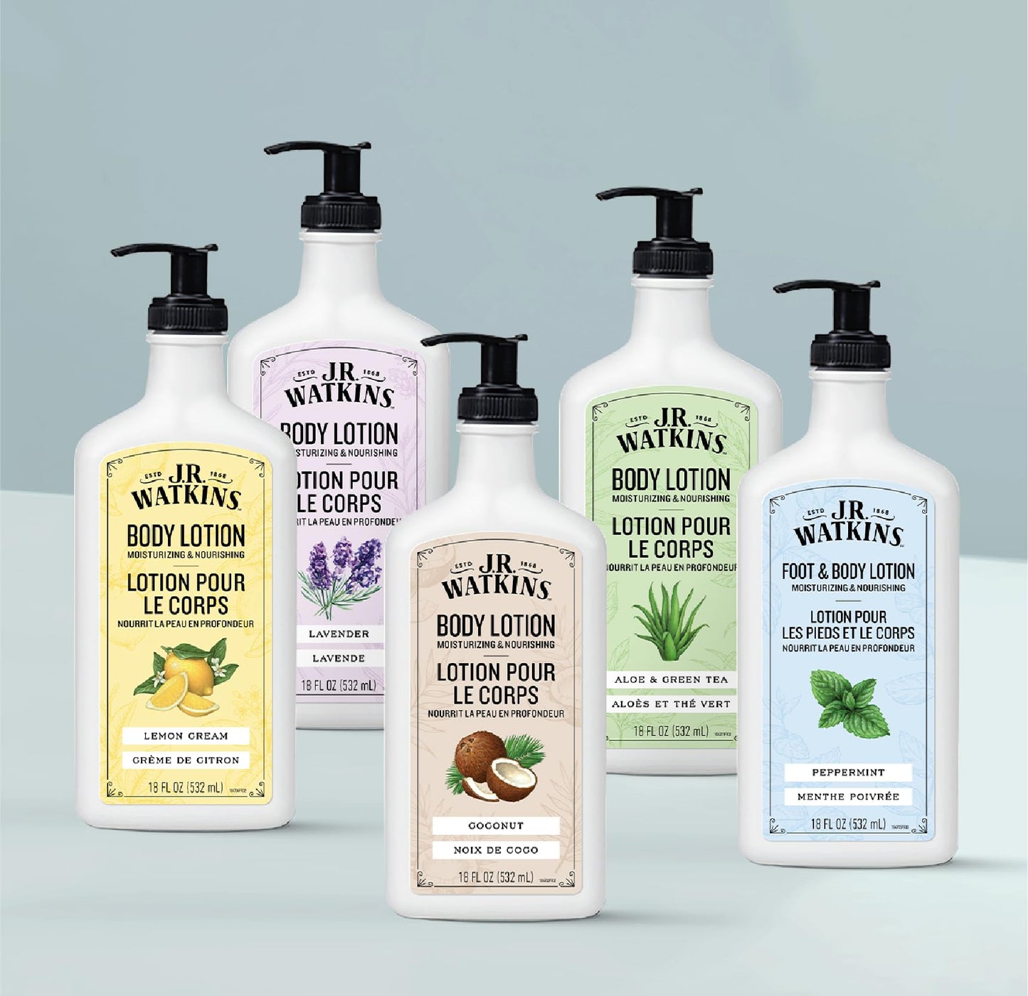 J.R. Watkins Daily Moisturizing Body Lotion, Lavender, 18 fl oz, 2 Pack
