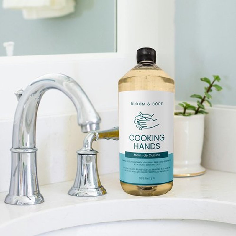 Bloom & Bōde Luxury Liquid Hand Soap Refill - Natural Scented Hand Wash - Gentle Hand Soap with Essential Oils & Aloe Vera - Moisturizing Handwash for Kitchen - Cooking Hands Scent, 33.8 fl oz