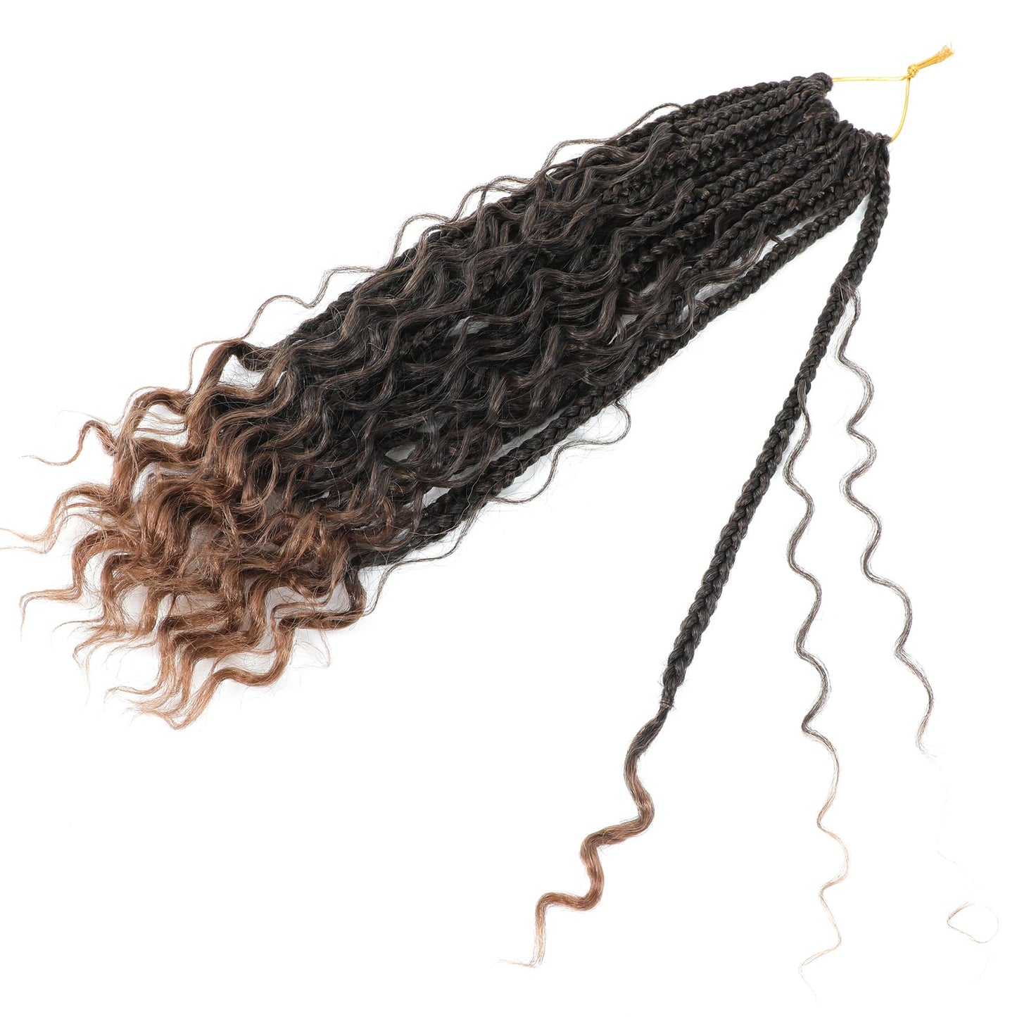 Karida Goddess Box Braids Crochet Hair 12 Inch, 9 Packs Boho Box Braids Crochet Hair for Black Women, Pre Looped Bohemian Crochet Braids With Curly Ends (12 Inch, T30#)