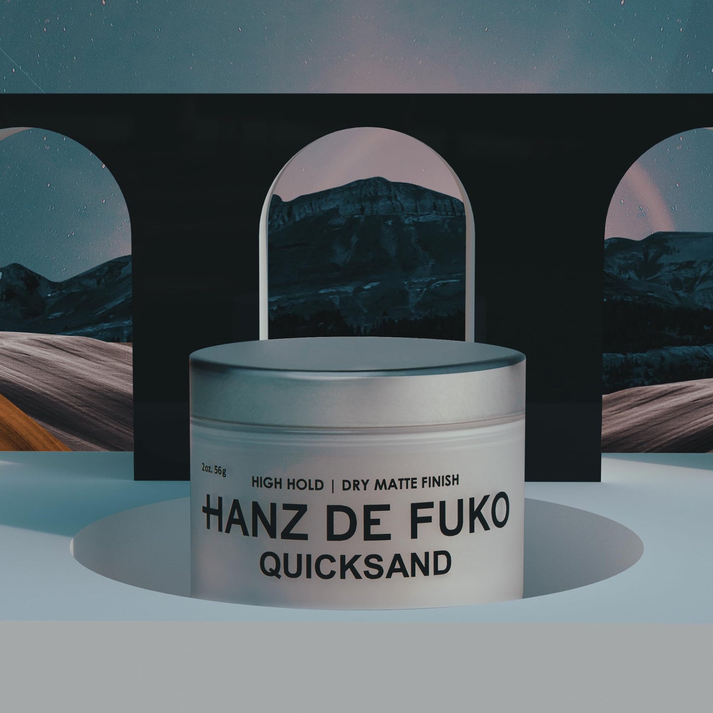Hanz de Fuko Quicksand – Premium Men’s Hair Styling Wax & Dry Shampoo Combo – High Hold, Ultra Matte Finish – Certified Organic Ingredients, 2 oz. – 2 Pack