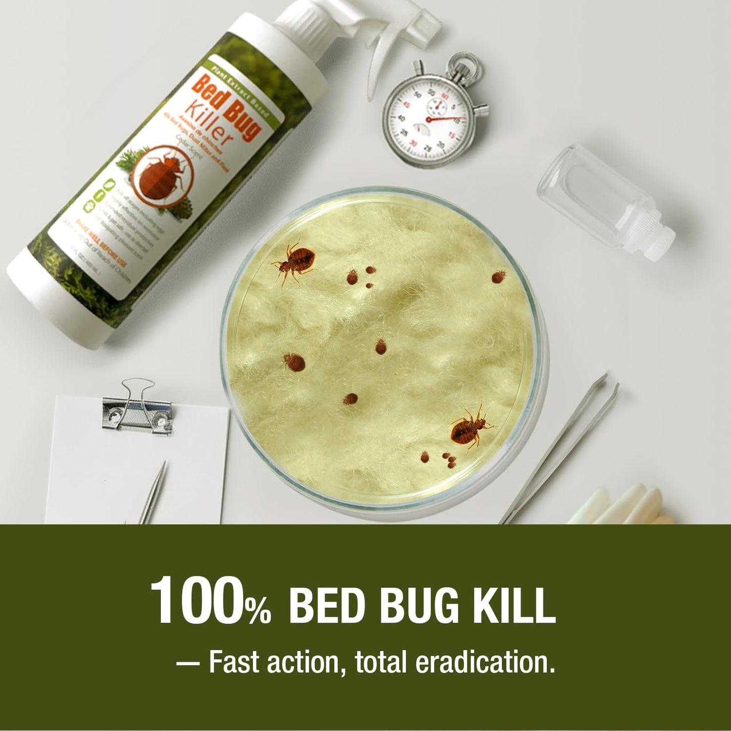Bed Bug Killer 3 oz EcoVenger by EcoRaider,Travel Size,100% Kill Efficacy, Bedbugs & Mites, Eggs & The Resistant, USDA BIO-Certified, Plant Extract Based & Non-Toxic, Child & Pet Safe